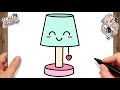 How to Draw a Cute Table Lamp for Kids | Easy Kawaii Drawing for Kids and Toddlers!