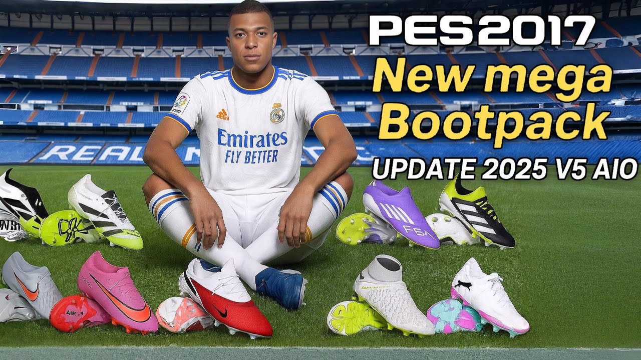 PES 2017 🔥 New mega Bootpack Update 2025 V5 AIO
