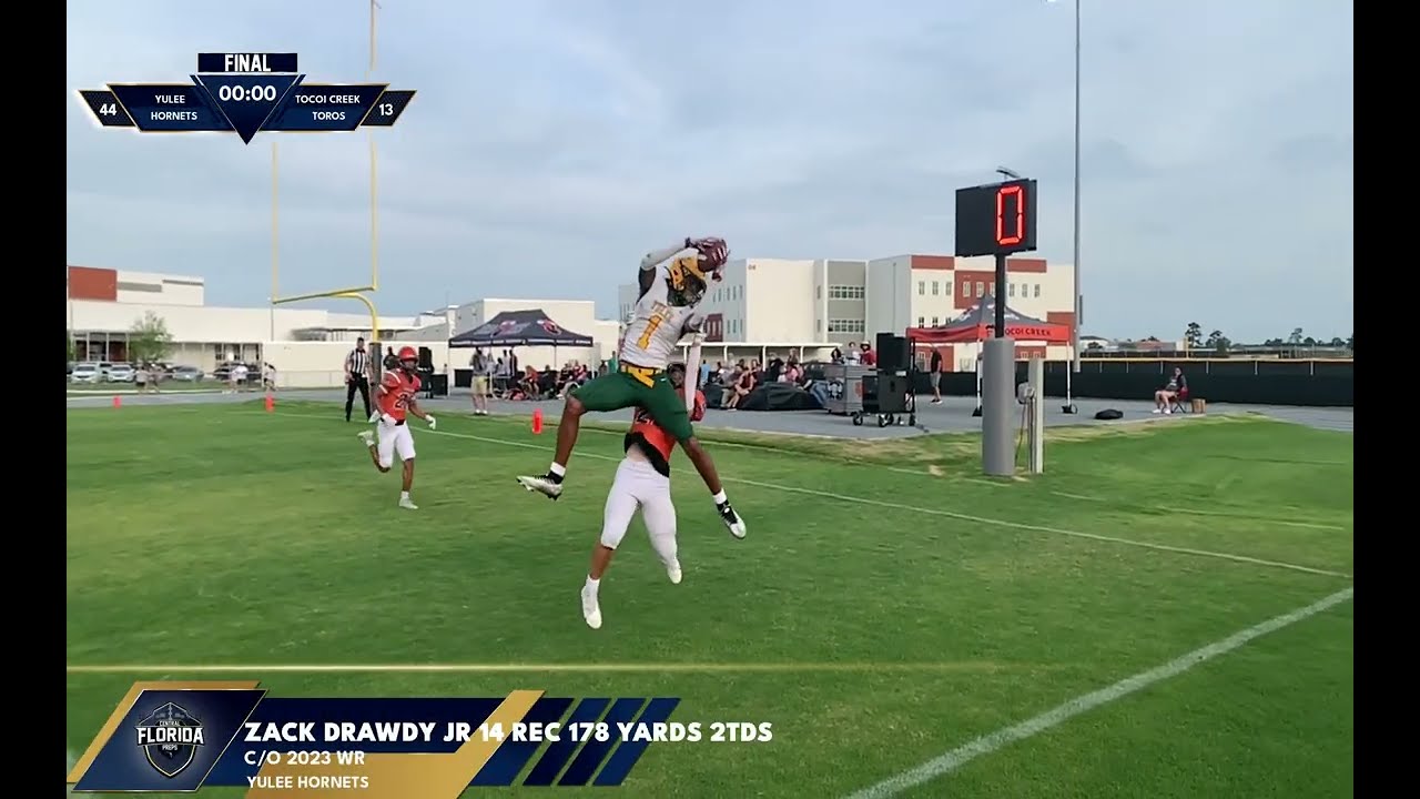 Highlights of Yulee Hornets C/O 2023 WR Zack Drawdy Jr. from 05/26/2022.