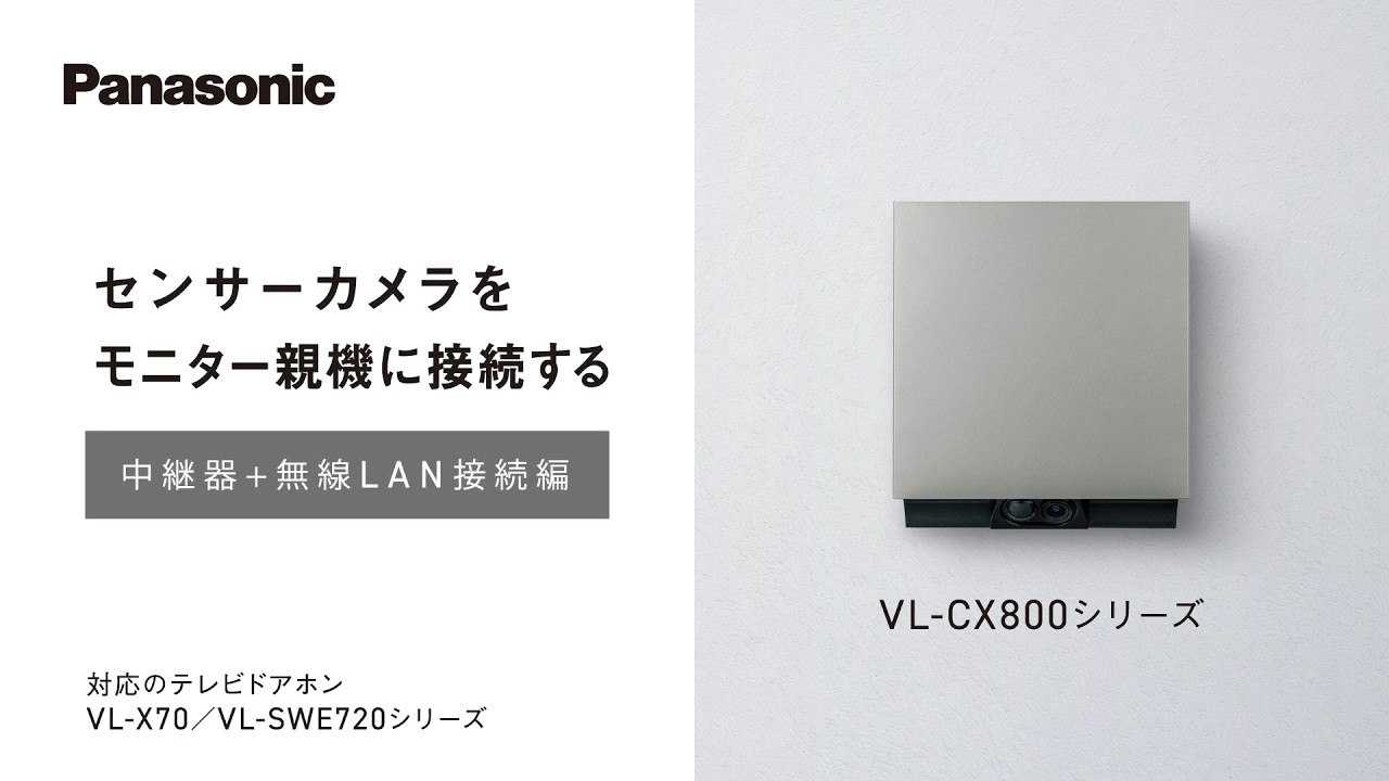 センサーカメラVL-CX800シリーズをモニター親機に接続する 中継器＋