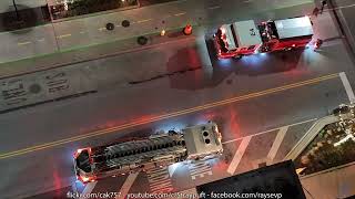 Akron Fire Department Ladder 4 Responding to Call - Ohio
