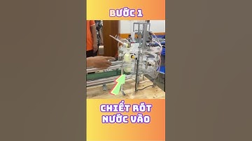 Dây chuyền chiết rót và đóng nắp chai trong môn học plc #shorts