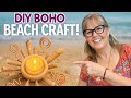 DIY Copper Wire, Wood &amp; Seashell Candle Holder | Coastal Beach Vibes Craft