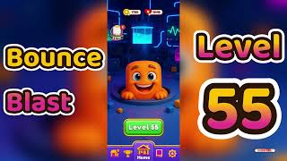 Bounce Blast Level 55 Walkthrough 🧩💥 | Satisfying Bounce Puzzle Game | Mini Boss