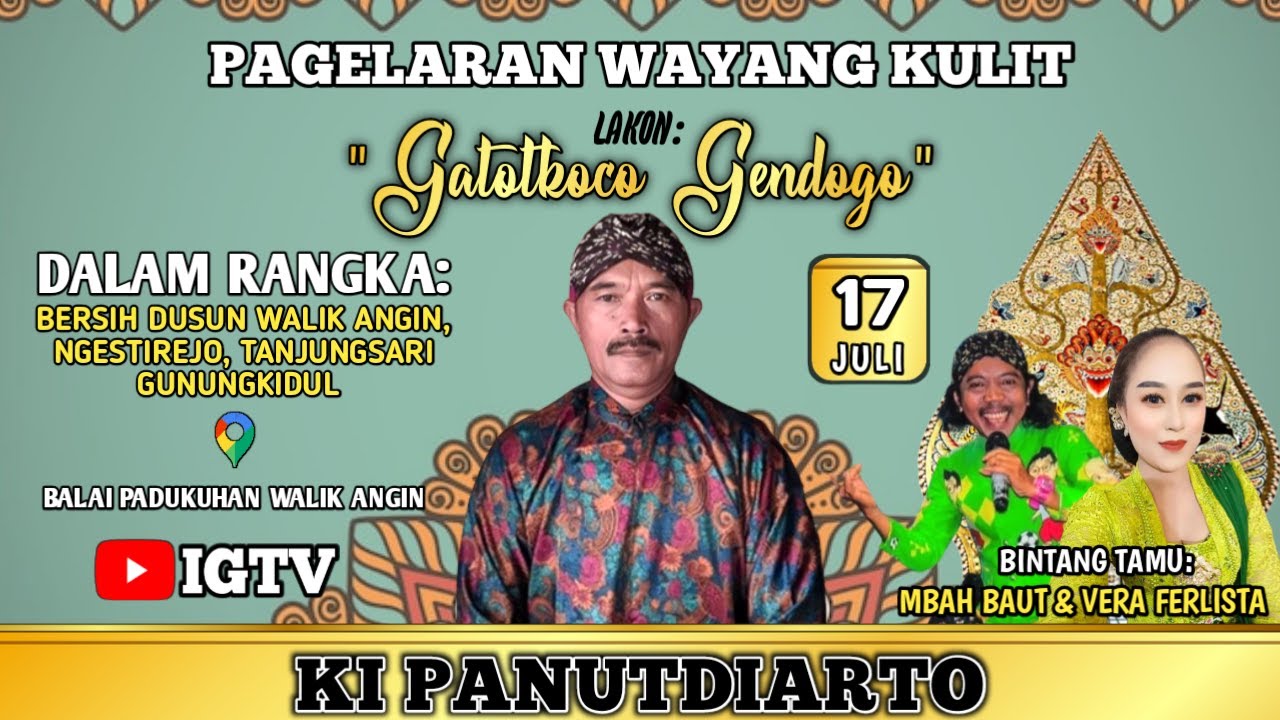 🔴LIVE: Wayang Kulit Ki Panutdiarto -  Mbah Baut & Vera Ferlista (Gatotkoco Gendogo) @igtv