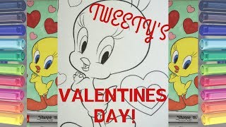 TWEETY BIRD COLORING PAGE VALENTINES DAY | COLORING PAGES FOR KIDS