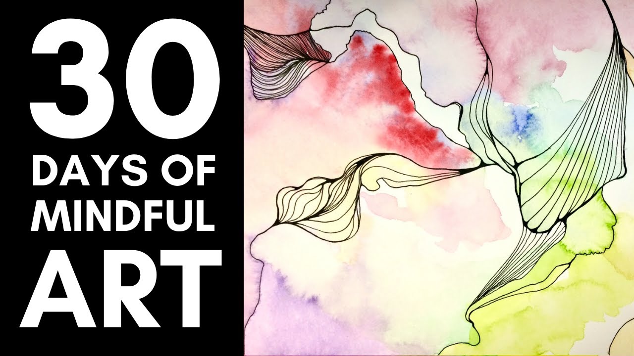 Abstract Watercolor Doodles for Beginners Line Art | 30 Day Art ...