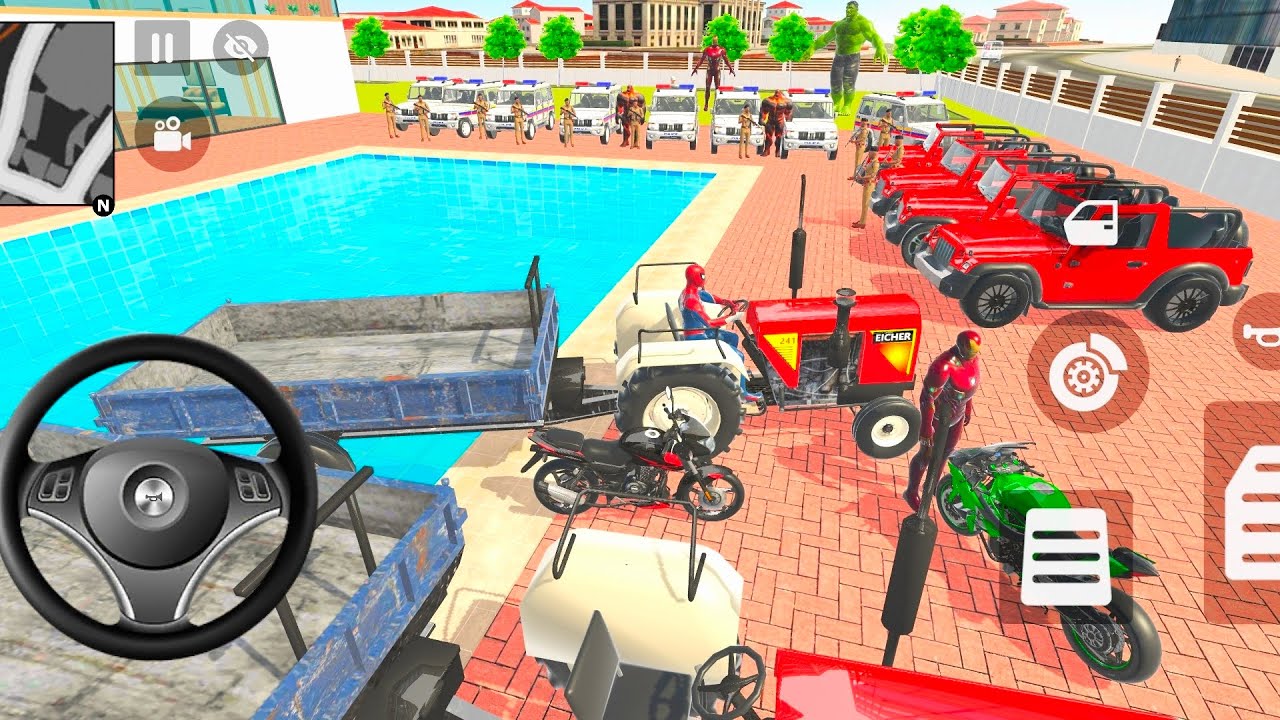🤑Indian Thift Auto Simulator🤩 Indian Showroom Purchase🥺 Modify Ironman Wheels, Tractor & Car 🥳 Game🎮