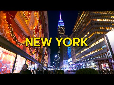 New York, الولايات المتحدة | جولة ليلية في المدينة 4K | 4 نوفمبر 2024