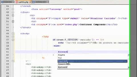 Criando um carrinho de compras com PHP