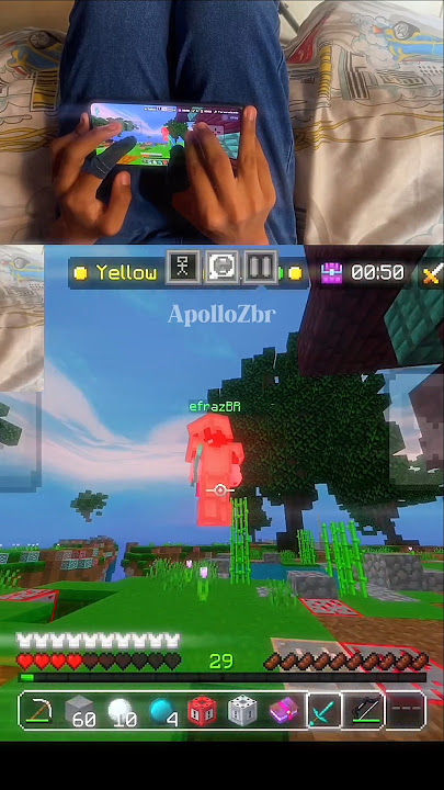 ALIEN CLAW GRIP ON PHONE HANDCAM #minecraft #mcpe #combo #mobile #handcam