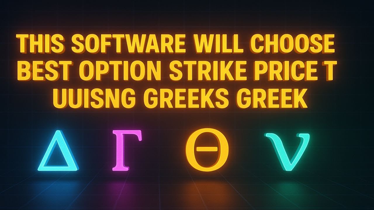 This Software Picks the Best Option Strike Price to Buy Using Greeks | Live Demo