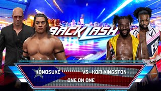 WWE Backlash Konosuke Takeshta vs Kofi Kingston WWE2K24