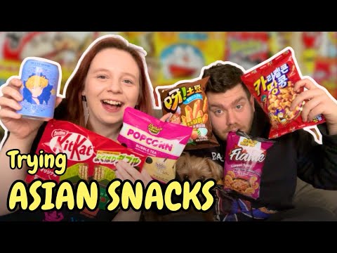 Trying Kenji's Best Asian Snacks! 🍭 | Bubble Tea Popcorn, Matcha KitKats, Pea Snacks | Food Review