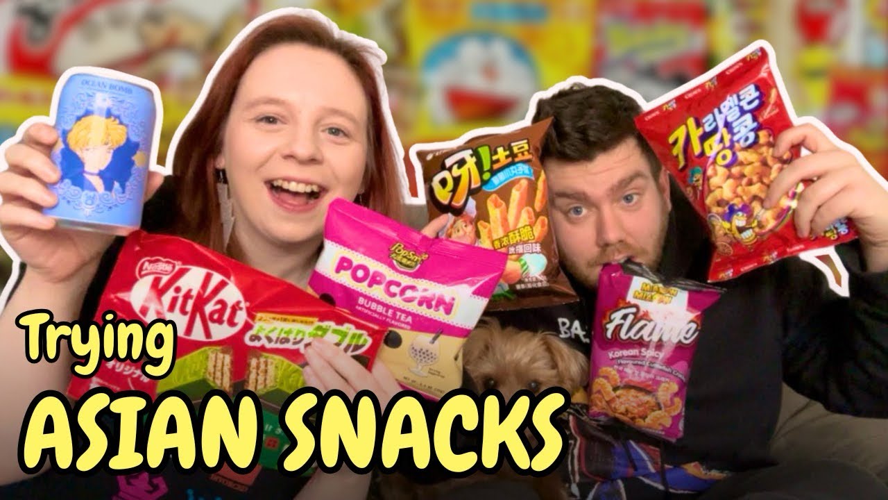 Trying Kenji's Best Asian Snacks! 🍭 | Bubble Tea Popcorn, Matcha KitKats, Pea Snacks | Food Review