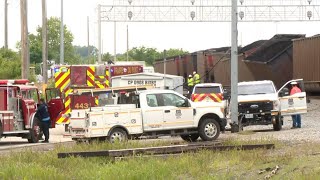 13 train cars derailed in Metro East