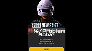 PUBG NEW STATE Maintenance in Progress Error Problem Fix Now