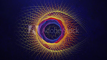 A seamless colorful fractal form like an eye.