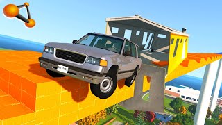 BeamNG.drive - Extreme Descent Of Cars At High Speed