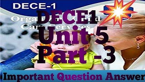 DECE1 Unit 5(Important Question)-Part 3-IGNOU-ORSP