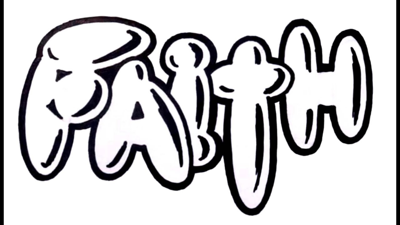 How To Draw Graffiti Bubble Letters - The Word Faith - YouTube