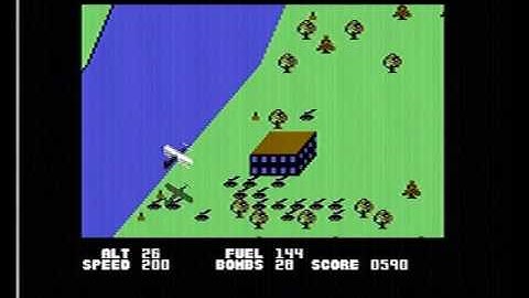 Blue Max. Atari 800XE vs. C64 (C128 in C64 Mode). Real Hardware