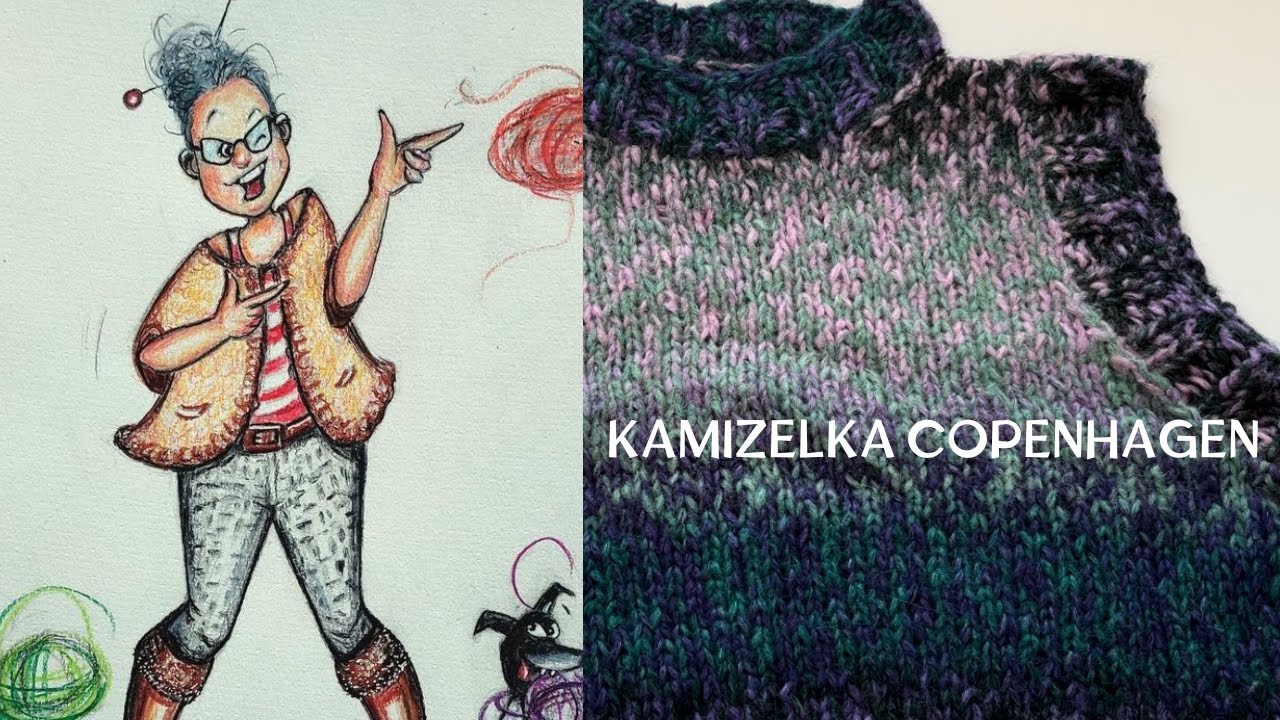 JAK WYKONAĆ NA DRUTACH KAMIZELKĘ COPENHAGEN /4/ PRACA Z TEKSTEM