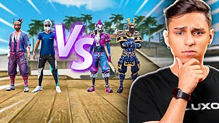 BATALHA DE SKINS MAIS RARAS NO FREE FIRE!!
