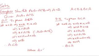 Sets (ncert example 30,31. proving equality of sets questions) cbse class 11