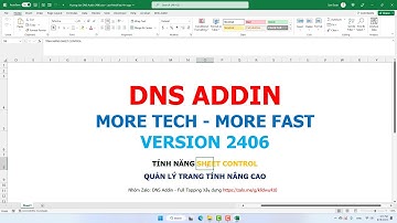 Tính năng Sheet Control trong DNS Addin 2406 - Quản lý trang tính nâng cao