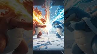 Pokémon Savaşında Ateş ve Su Çarpışıyor! Charizard vs Blastoise🔥💦#Pokemon #Charizard #Blastoise #ai