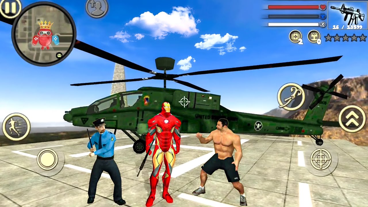 Iron Rope Hero Vice Town City - Fun at NY City - Android Gameplay - YouTube