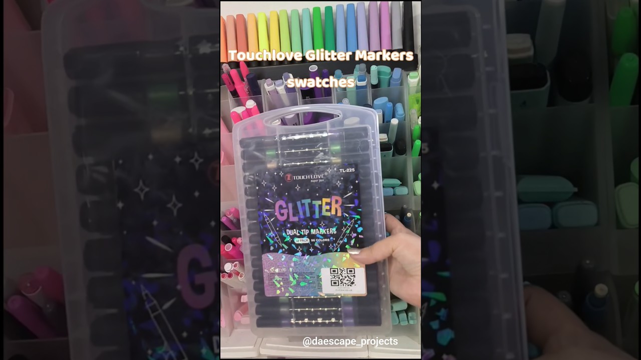 Touch love Glitter markers swatches#glittermarkers#Glitterhighlighters#glitterpens