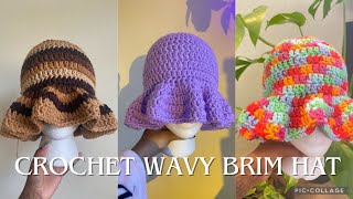 HOW TO: CROCHET WAVY BRIM HAT (BEGINNER FRIENDLY)