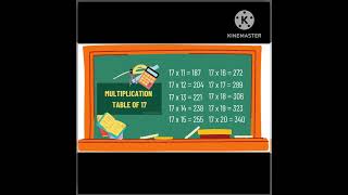 table of 17 #maths #learning