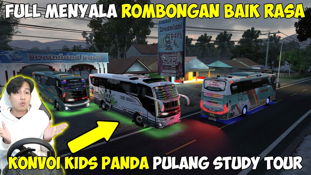 KONVOI PULANG STUDY TOUR MODE MALAM ROMBONGAN BAIK RASADAN KIDS PANDA !!