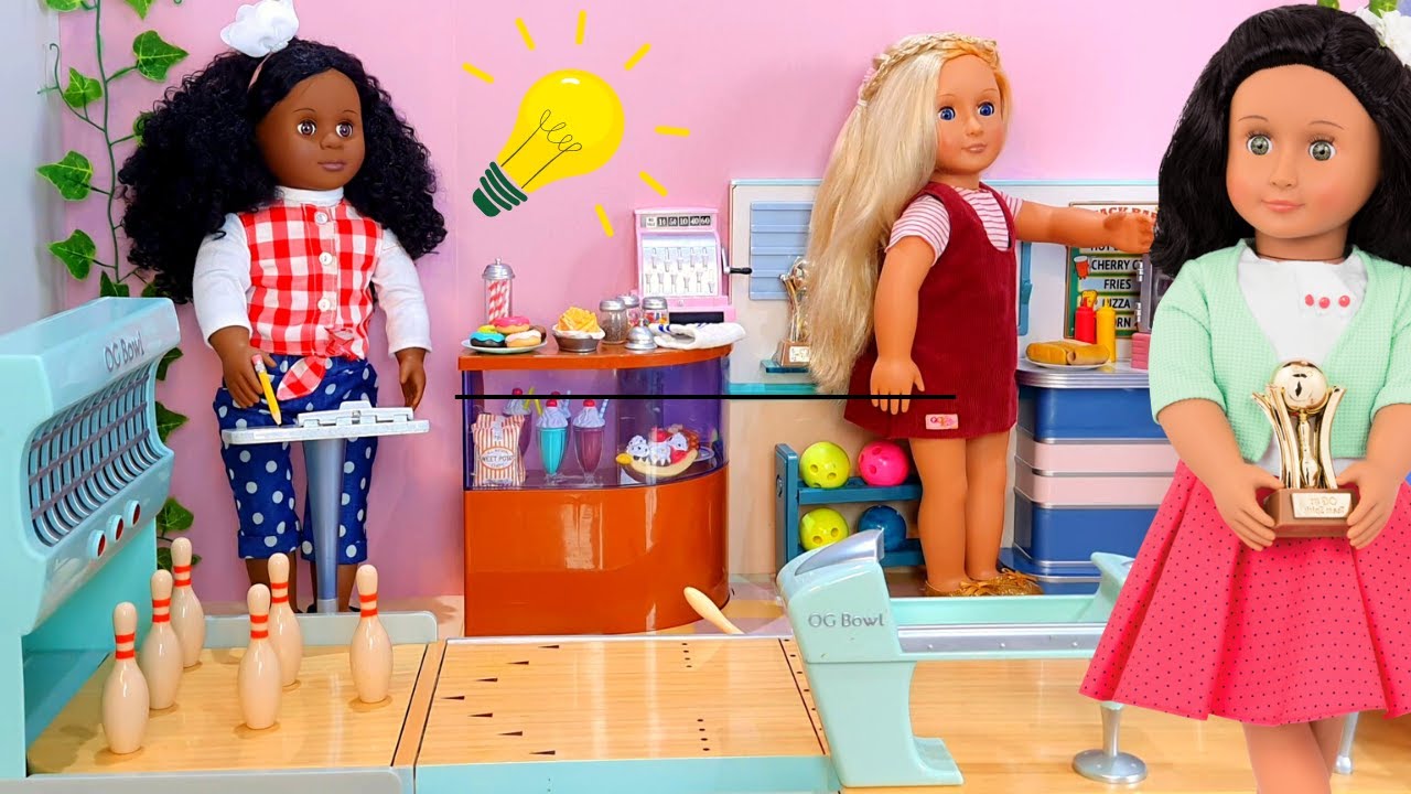 OUR GENERATION DOLLS FUN ORGANIZING OG BOWLING ALLEY DOLL YouTube
