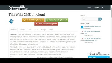 Tiki Wiki CMS on Windows 2012 R2 - Deploy on Azure , AWS and Google Cloud Platform.