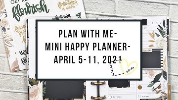 Plan with Me- Mini Happy Planner- April 5-11, 2021 Featuring My New Box!