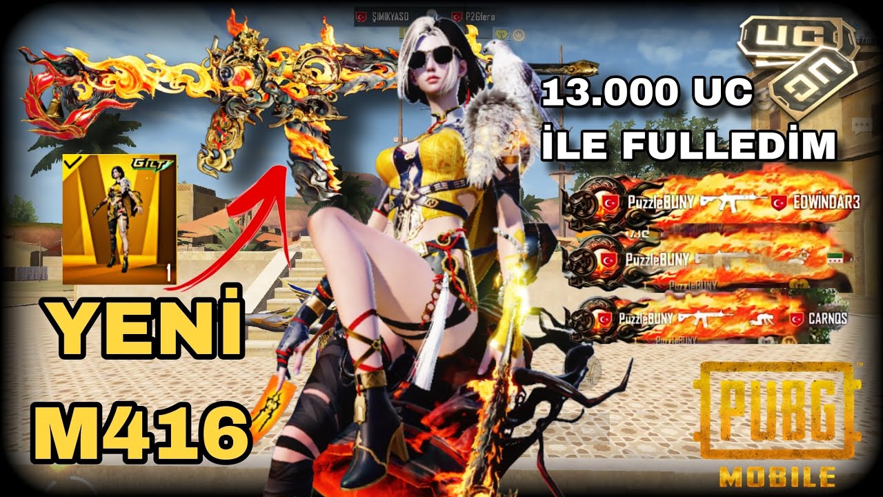 YENİ 8 SEVİYE ALEV M416 ve NİHAİ SET GELDİ! 😱 OYUNUN EN İYİ DESENİ 🤯 | PUBG Mobile