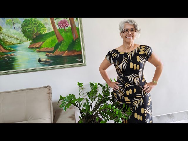 Long dress with shirring (sewing 01) - YouTube