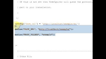 PHP CodeIgniter Adjust config