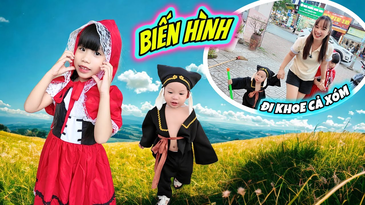 MiMi & MiLo Biến Hình Thành Trư Bát Giới Và Cô Bé Quàng Khăn Đỏ Cùng Mẹ Huế Đi Khoe Khắp Xóm