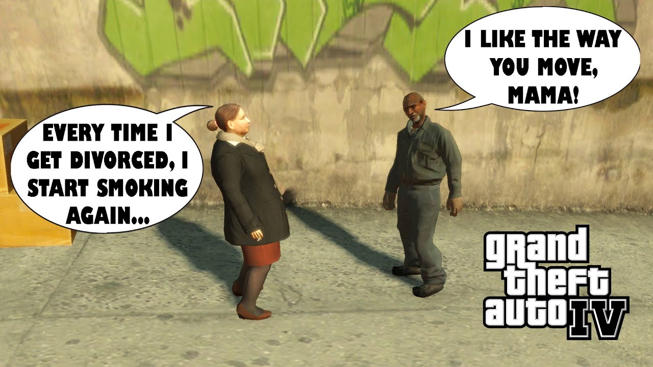 Funny NPC Conversations - Business Woman & Factory Worker | GTA IV