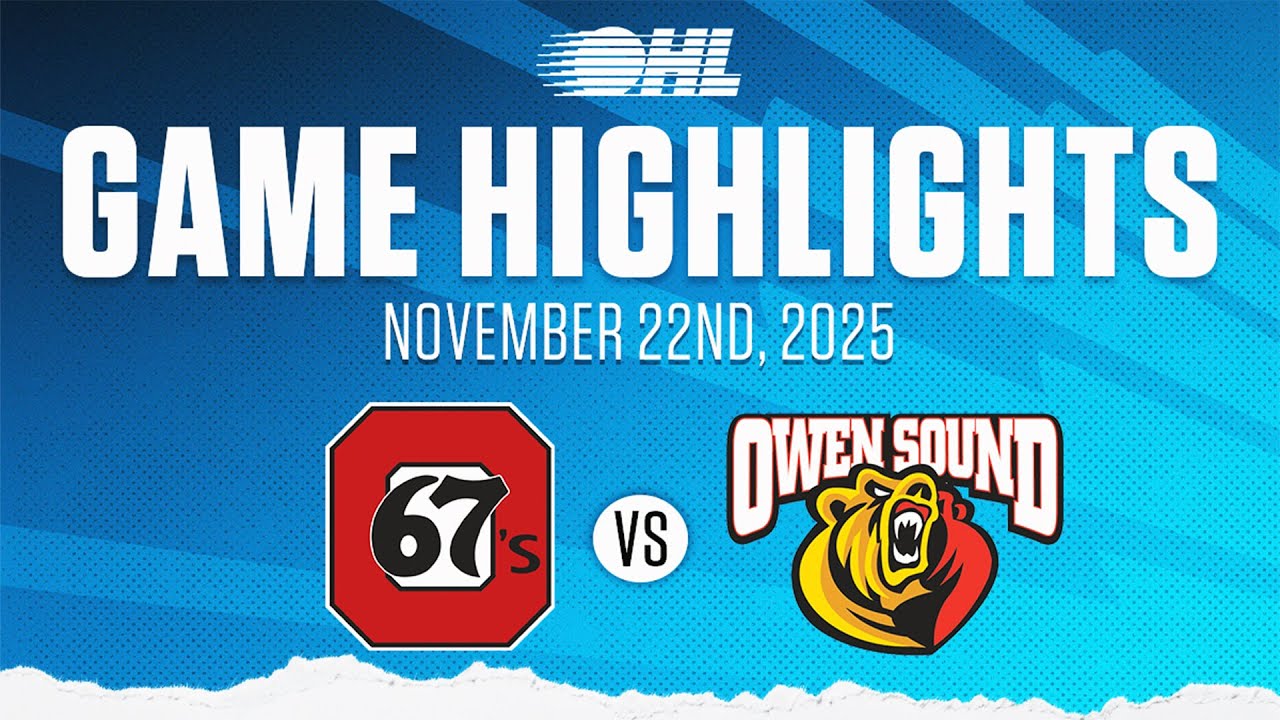 Лучшие моменты OHL: Оттава 67 в Owen Sound Attack 22 ноября 2025 г.