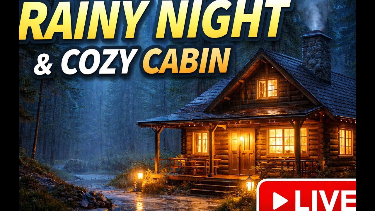 Cabin Ambience | Heavy Rain Sounds | Sleep,  Focus, Relax