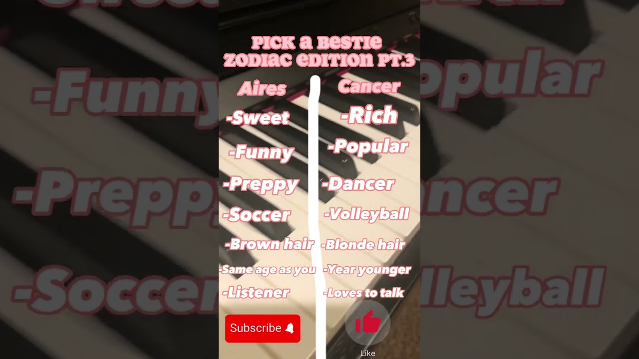 Pick a Bestie Zodiac Edition PT.3 