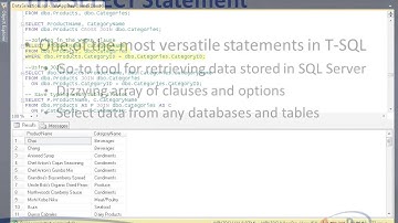 SQL Server 2012: T-SQL Select, Where, Clauses and Tables (Intro) Tutorial