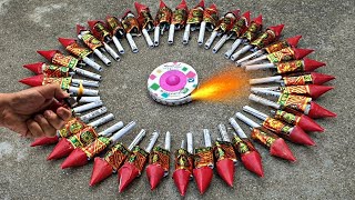 Diwali Chakri Vs diwali Unlimited Rocket Experiment 😰 #diwalicrakers #experiment #fireworks 