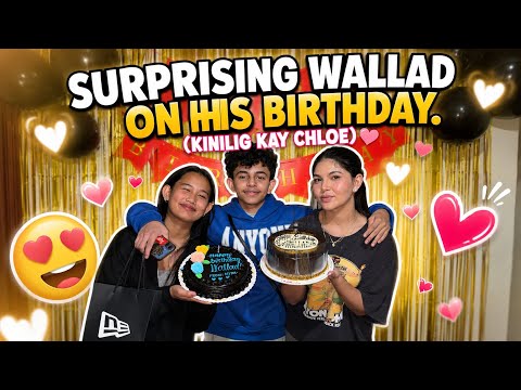 SURPRISING WALLAD ON HIS BIRTHDAY 🎁🎂 (kinilig kay chloe) | Swerab Smith